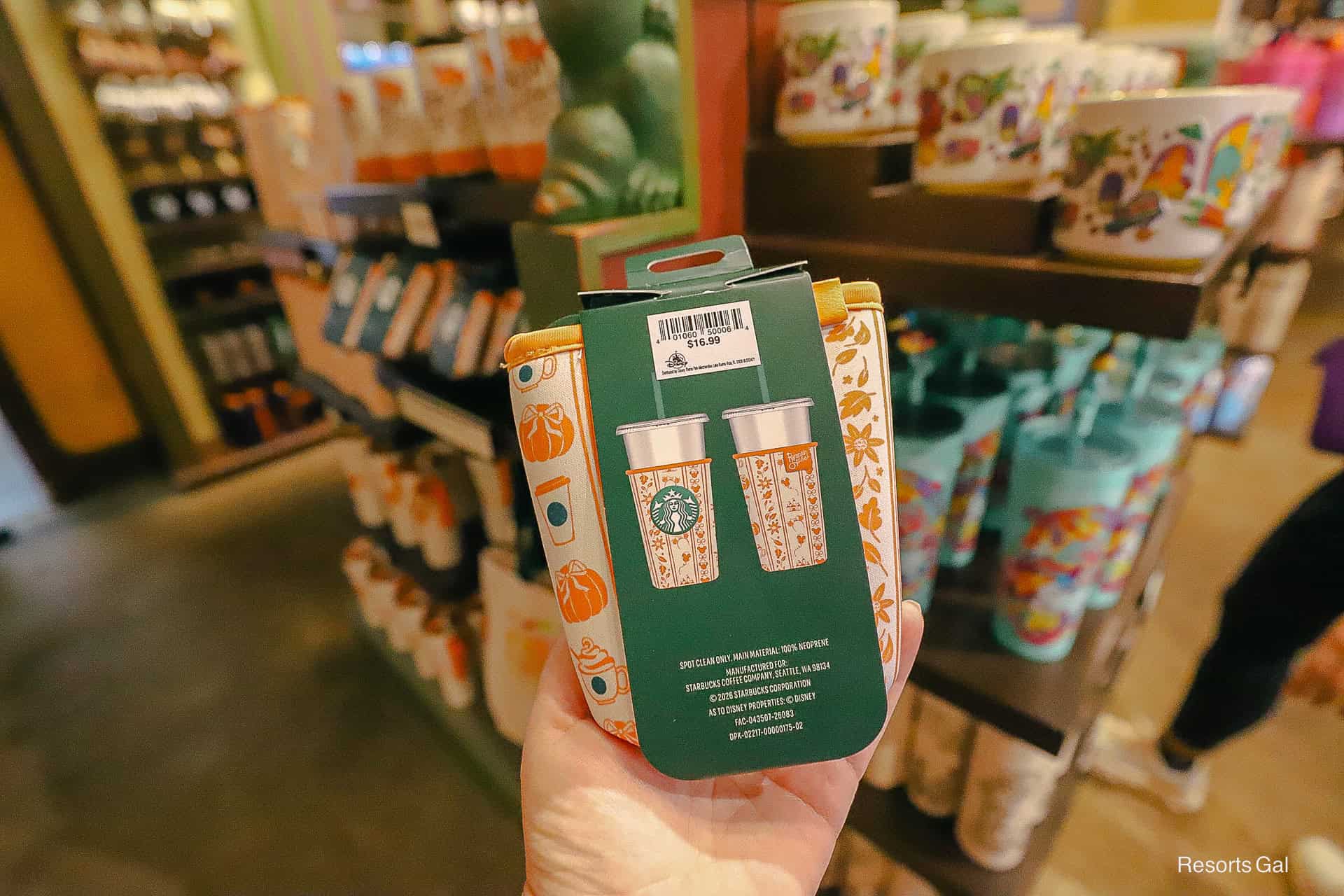 back side of the Pumpkin Starbucks Sleeve