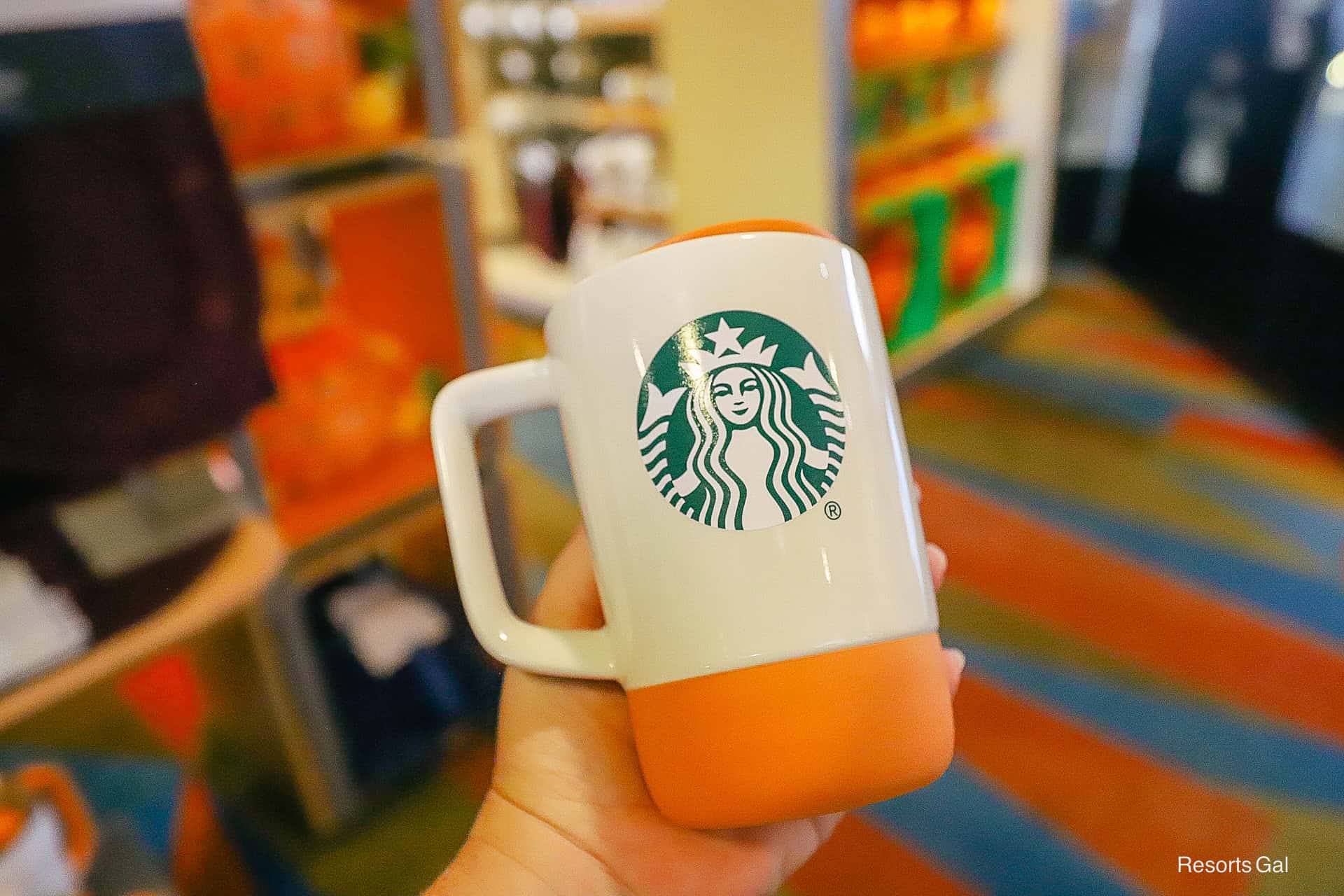 Starbucks icon on back of the mug