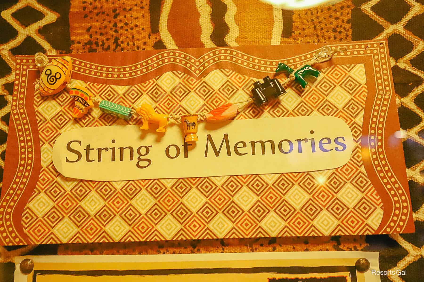 String of Memories final beaded necklace at Animal Kingdom Lodge 