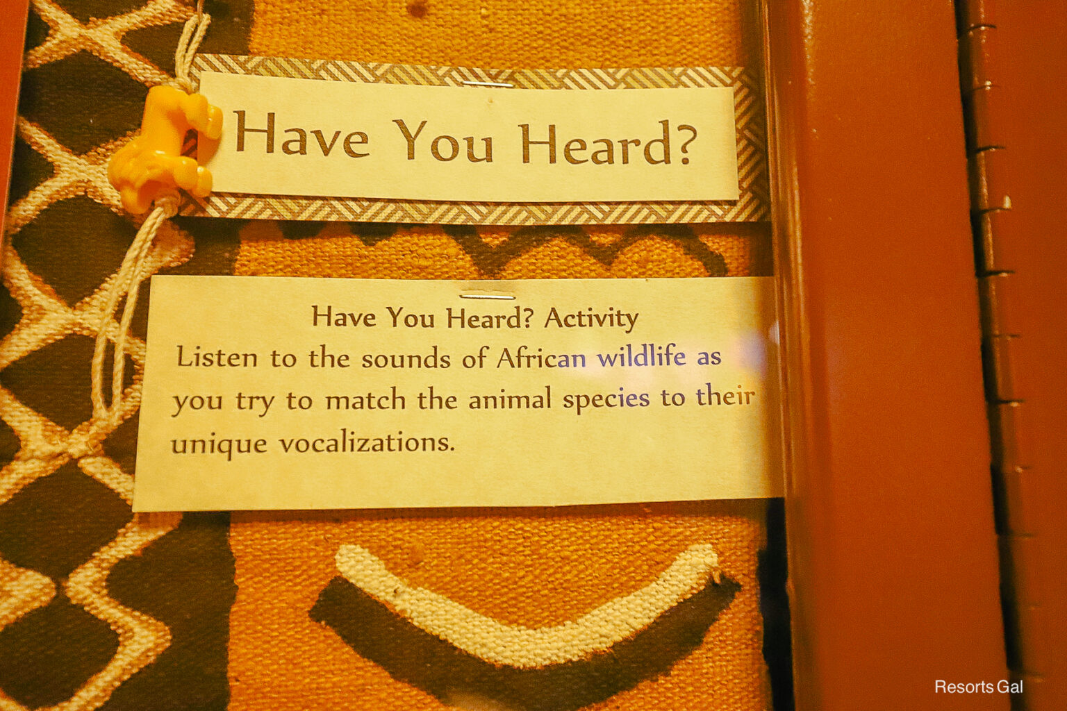 Bioblocks Activity Disney String of Memories (A Recreational Activity at Disney's Animal Kingdom ...