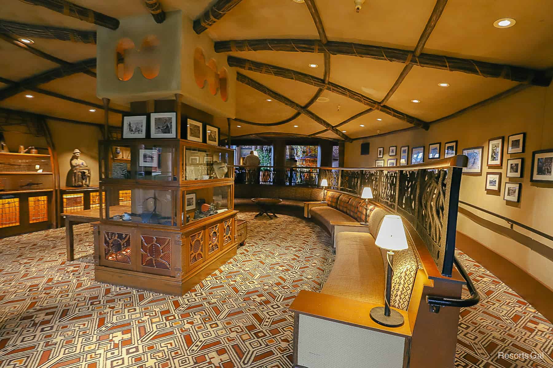 a view of the Jambo House lobby Lounge looking back to the entrance