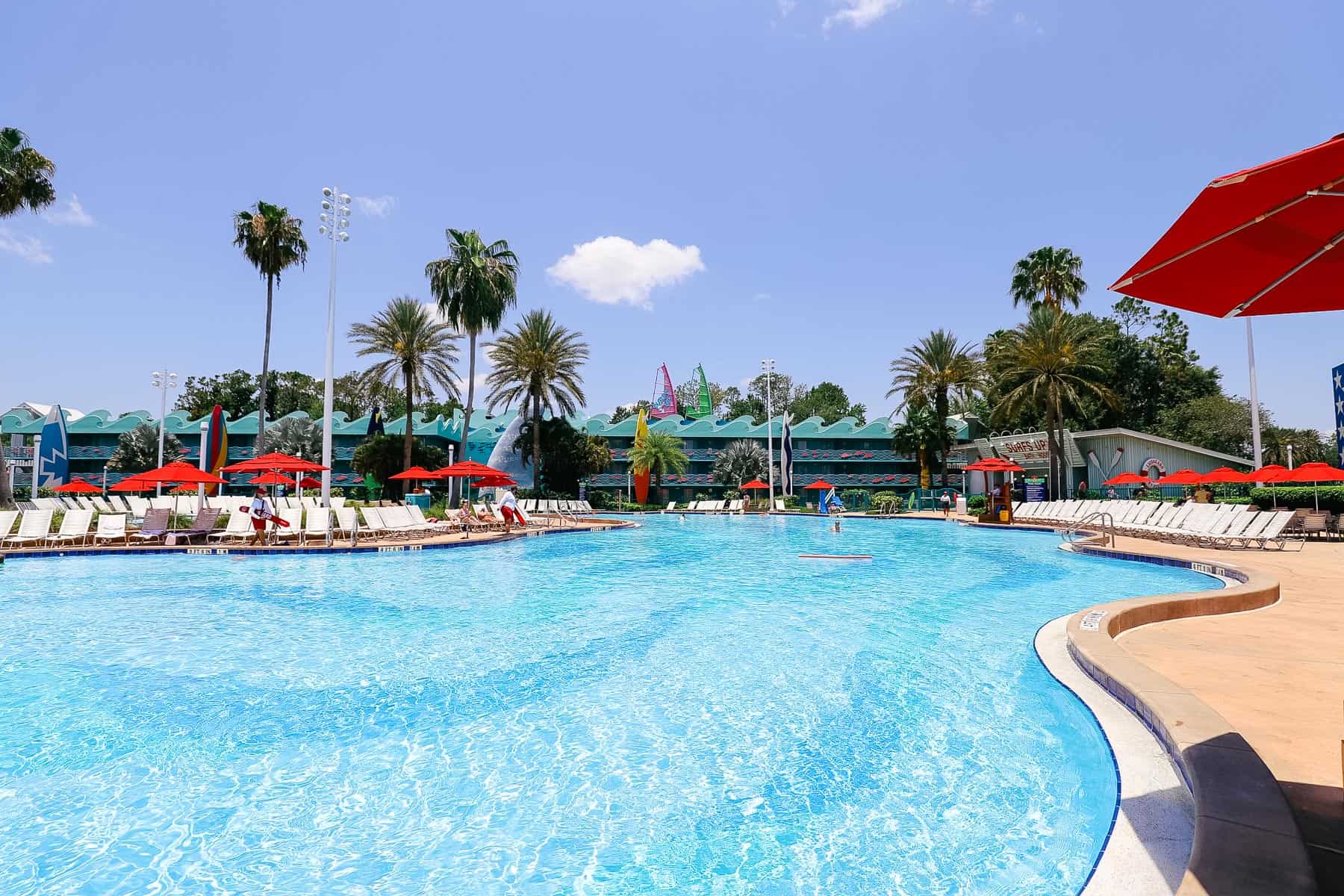 an extra photo showing the blue water of the pool at All-Star Sports 