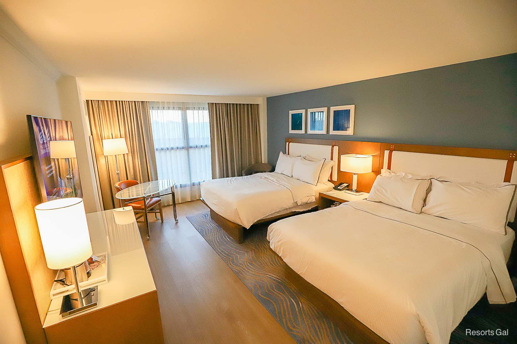 an overview from the front of the room looking to the back 