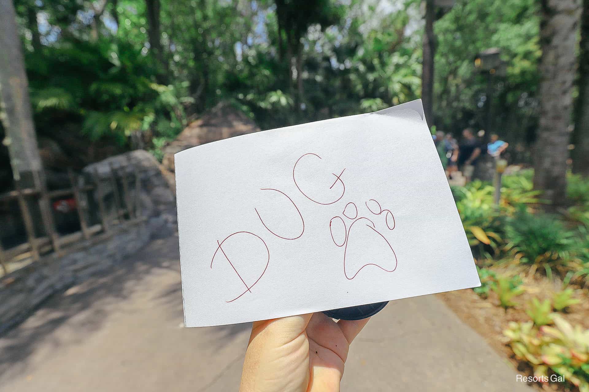 Dug's character autograph 