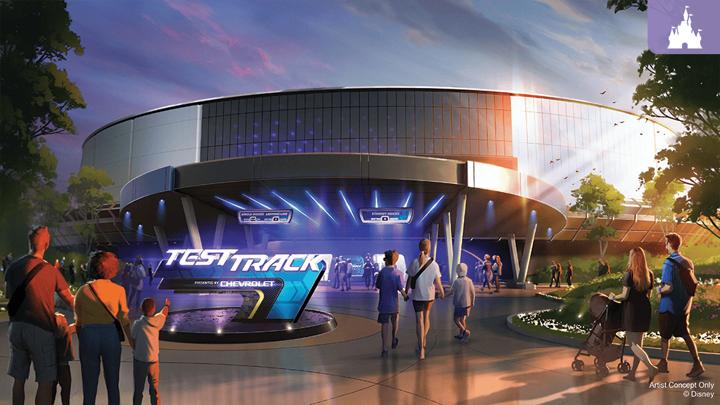 A rendering of the new Test Track model that reflects the history of the design. 