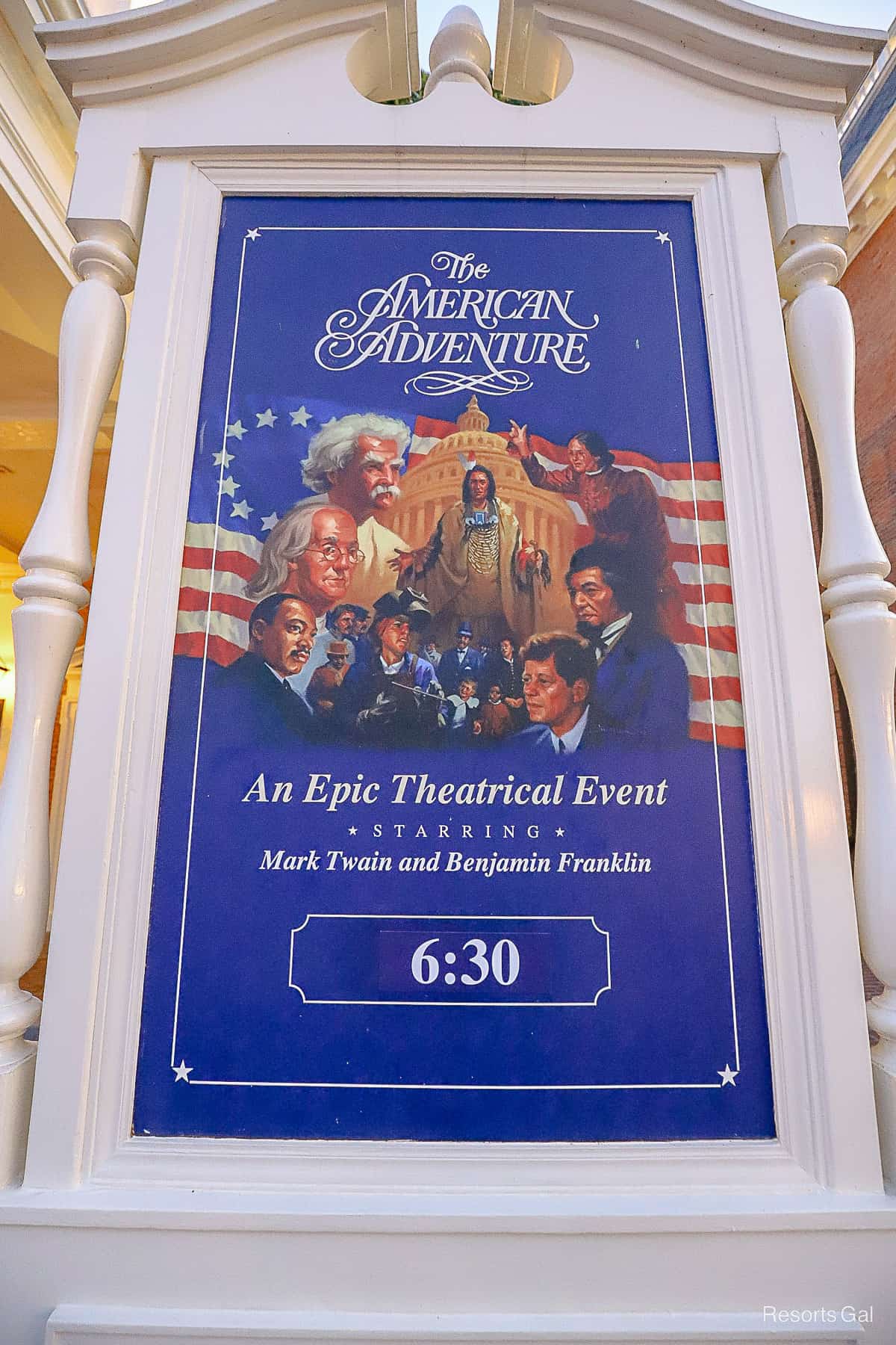 Showtimes for the American Adventure 
