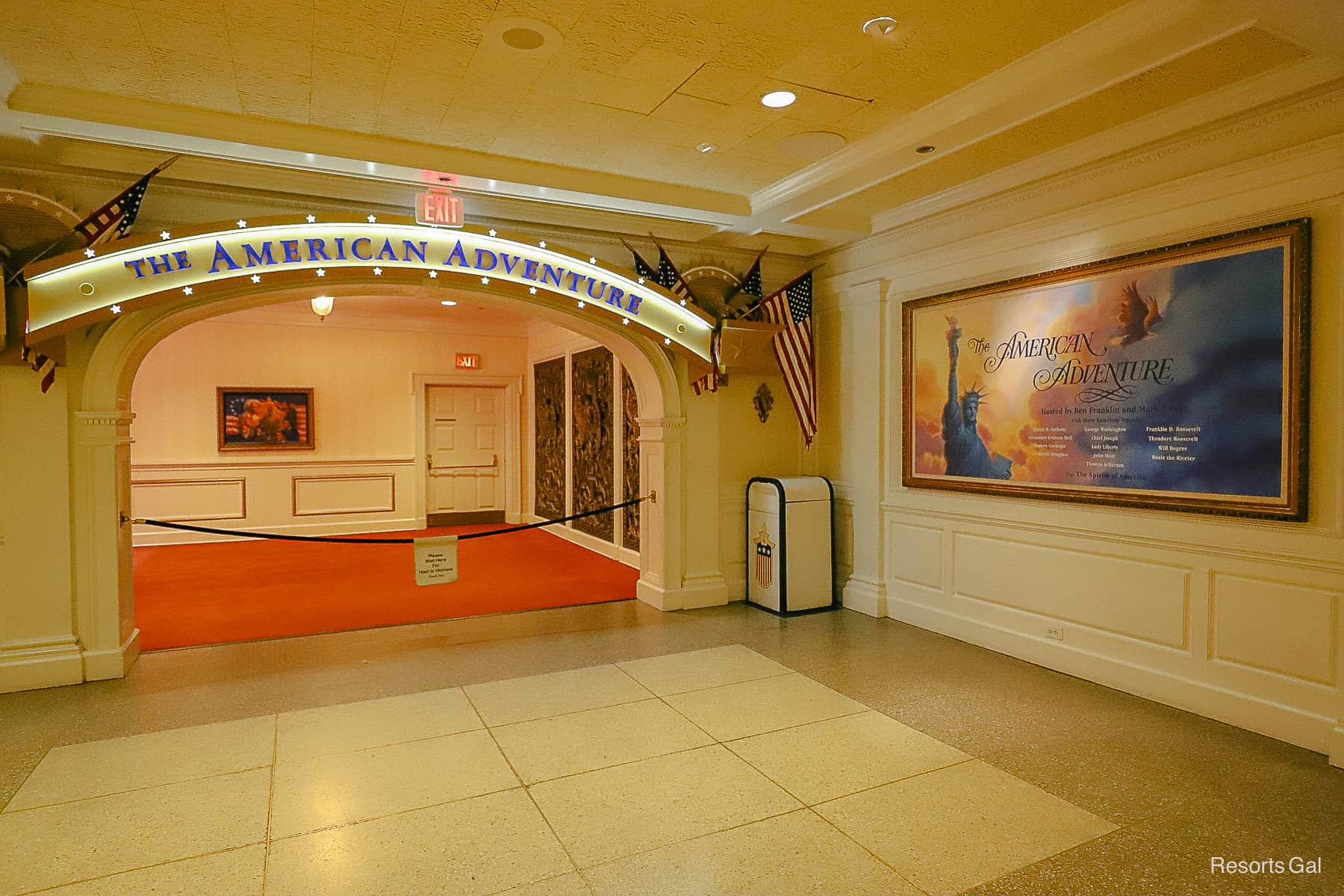 entrance to The American Adventure attraction in Epcot 