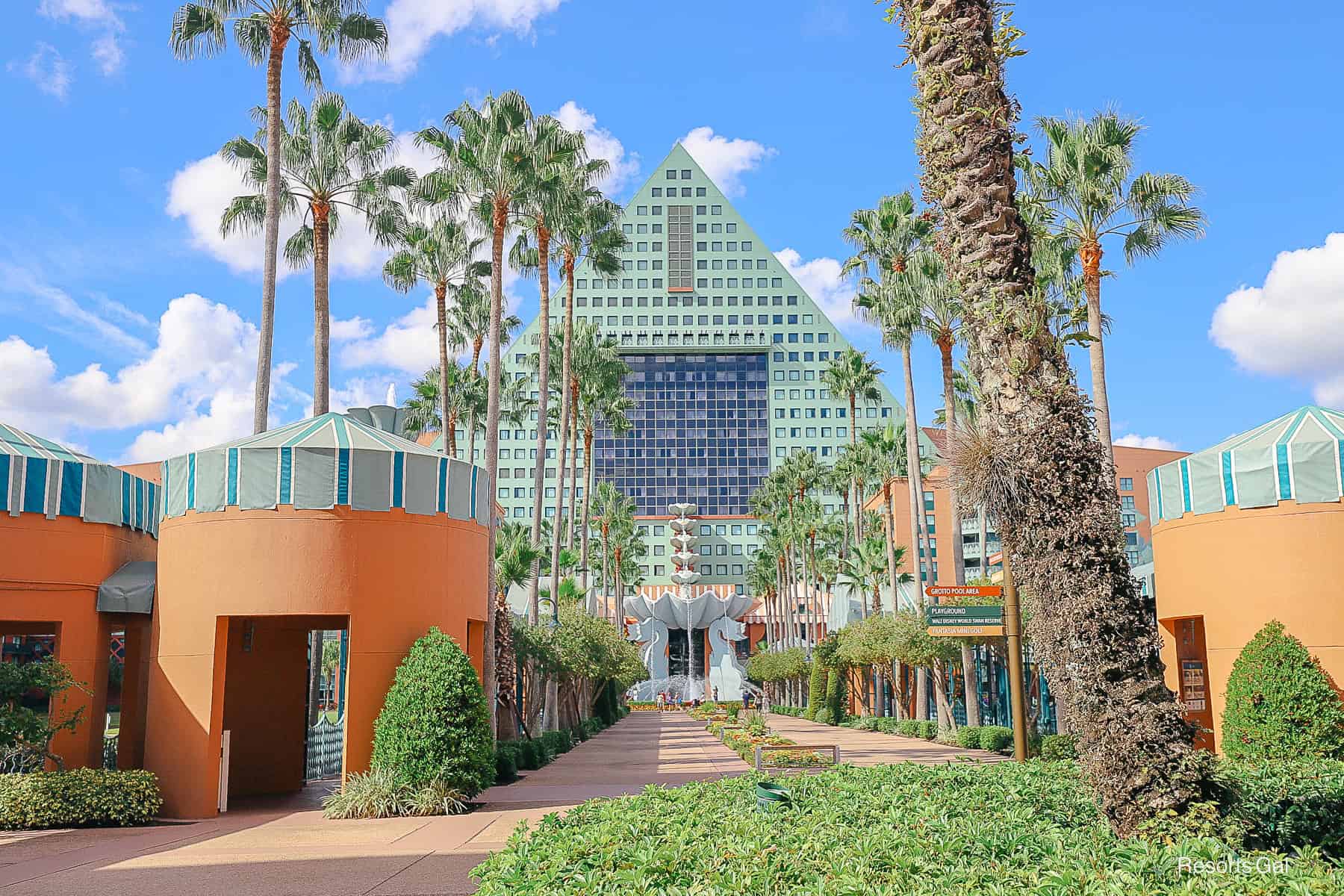 the Dolphin hotel with water feature
