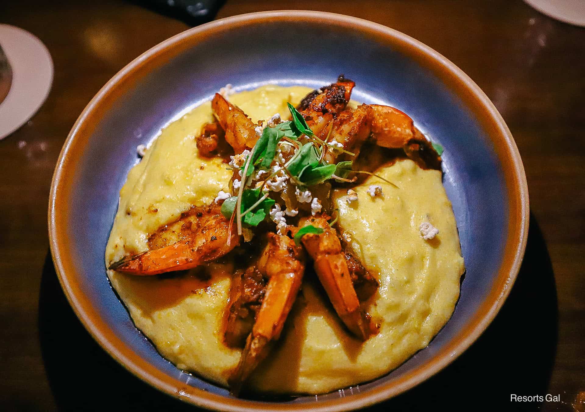 Shrimp and Grits from Tiffins Review at Disney 