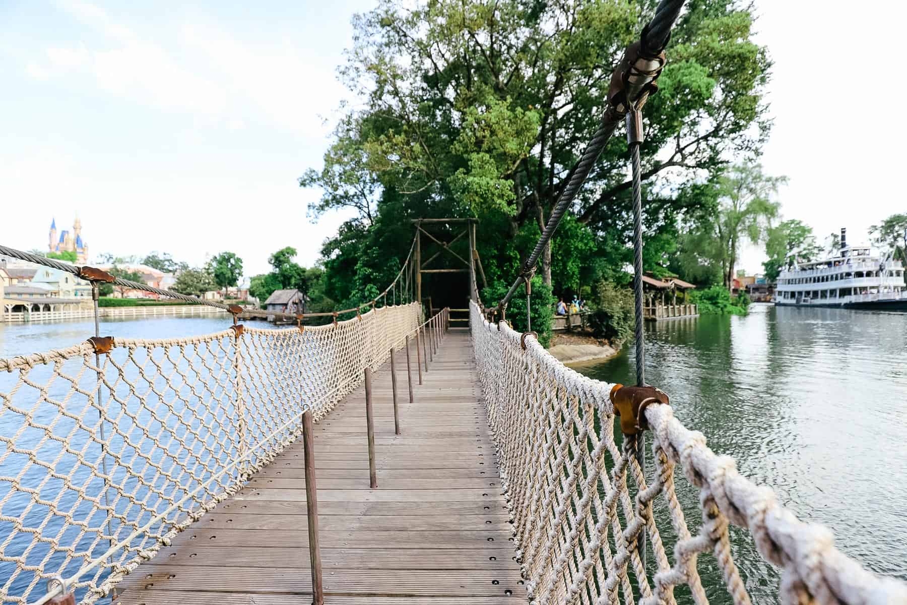 bridge back to the main part of the island 