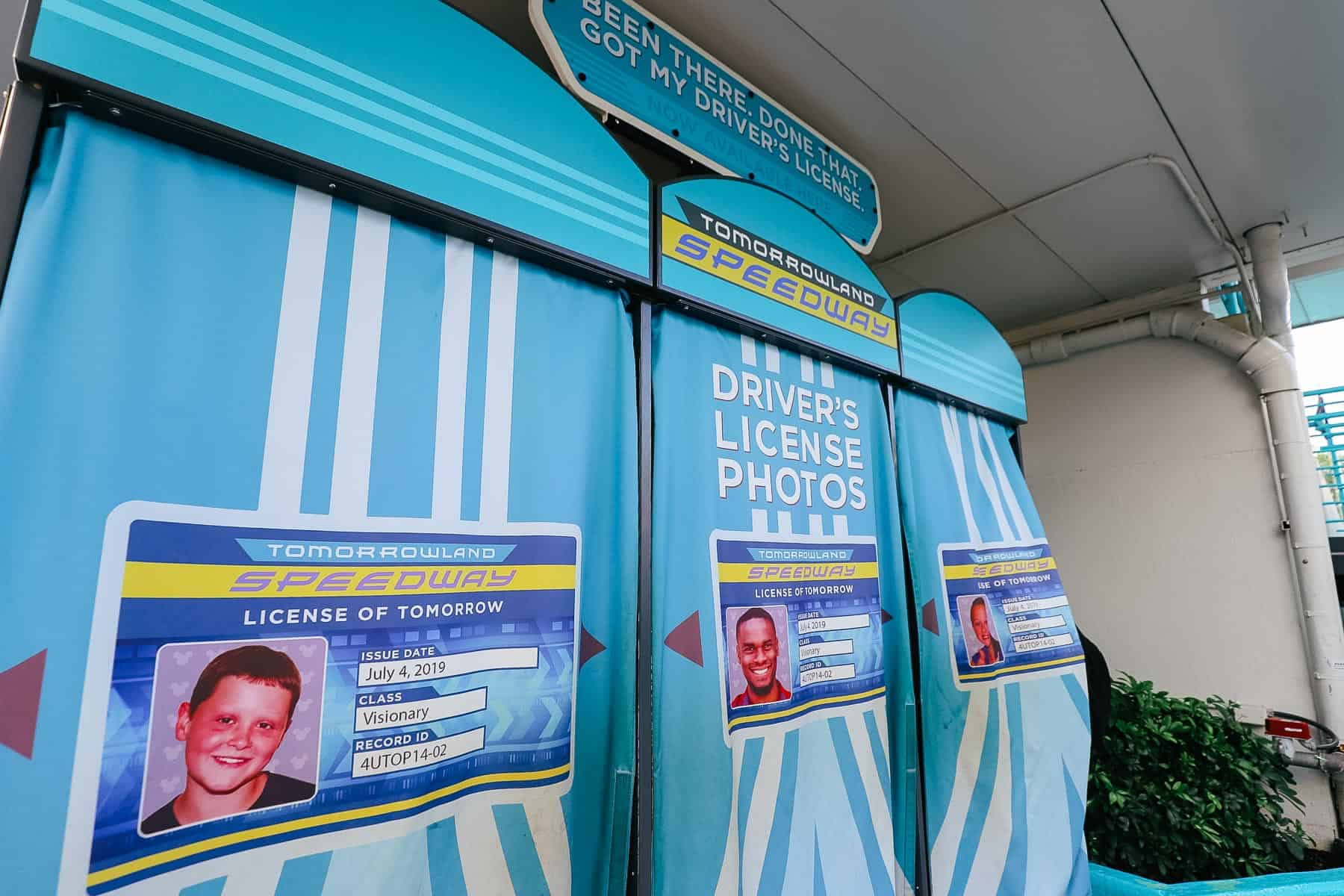 area to get a printed Driver's License at the end of the Tomorrowland Speedway 