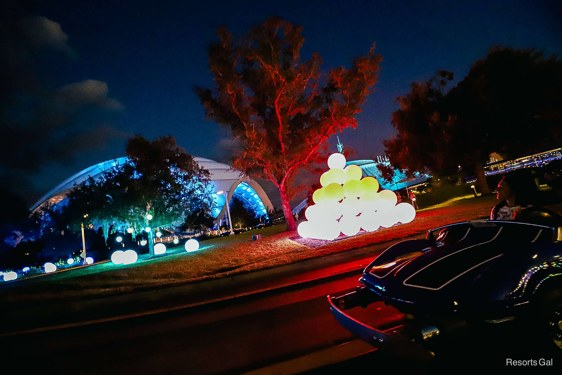 guests having fun on the speedway during the holiday overlay