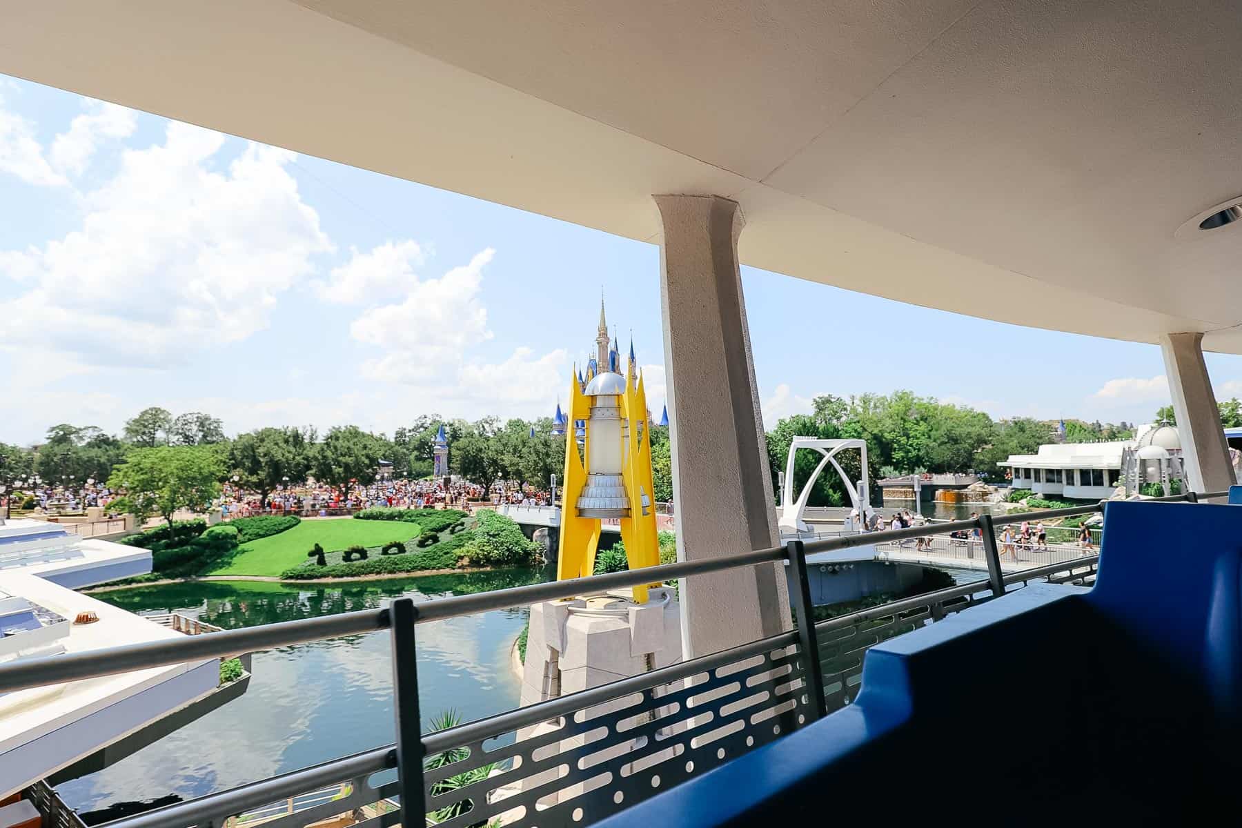 views of Magic Kingdom from the Peoplemover 
