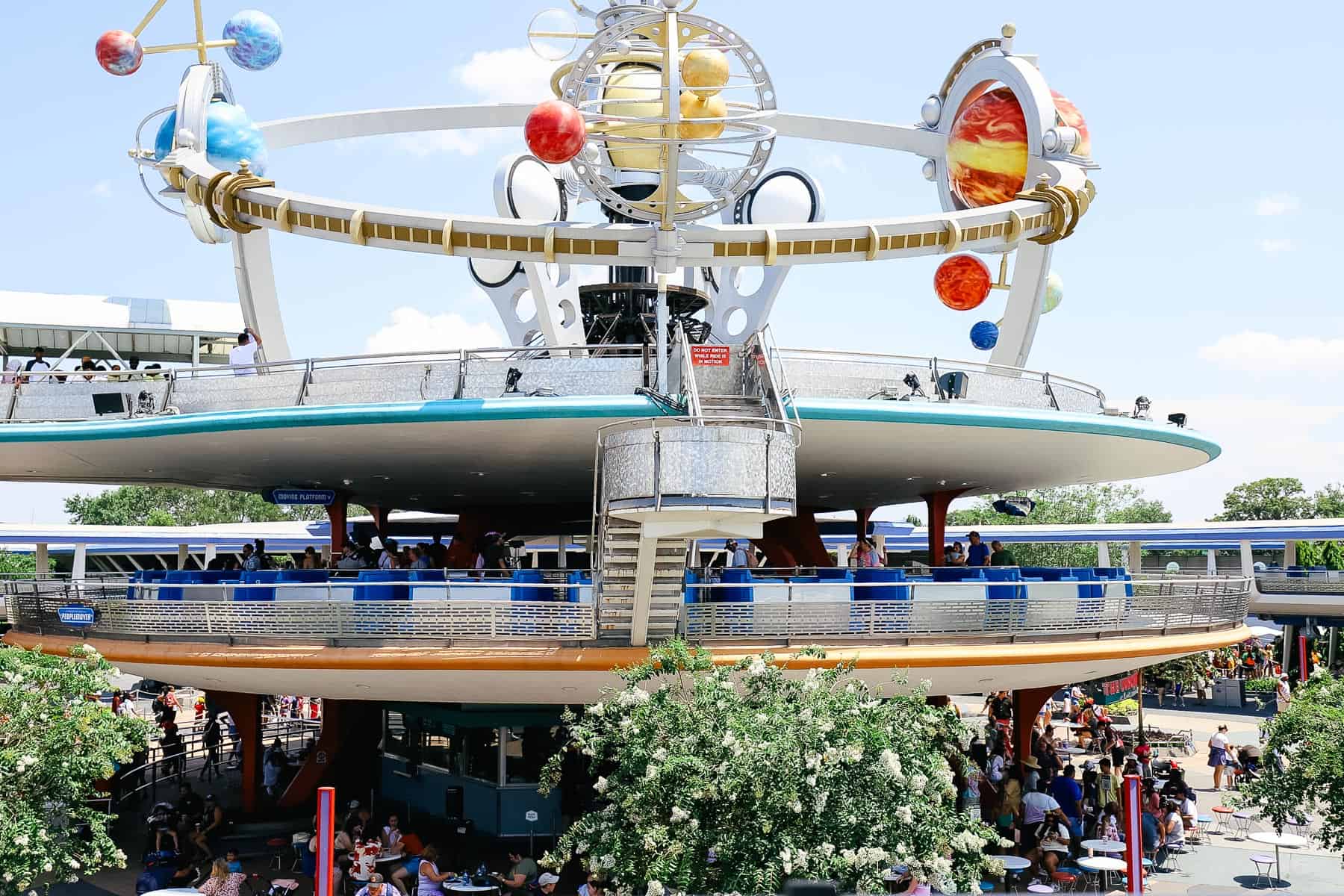a view of the Transit Authority Peoplemover Platform with Astro Orbiter 
