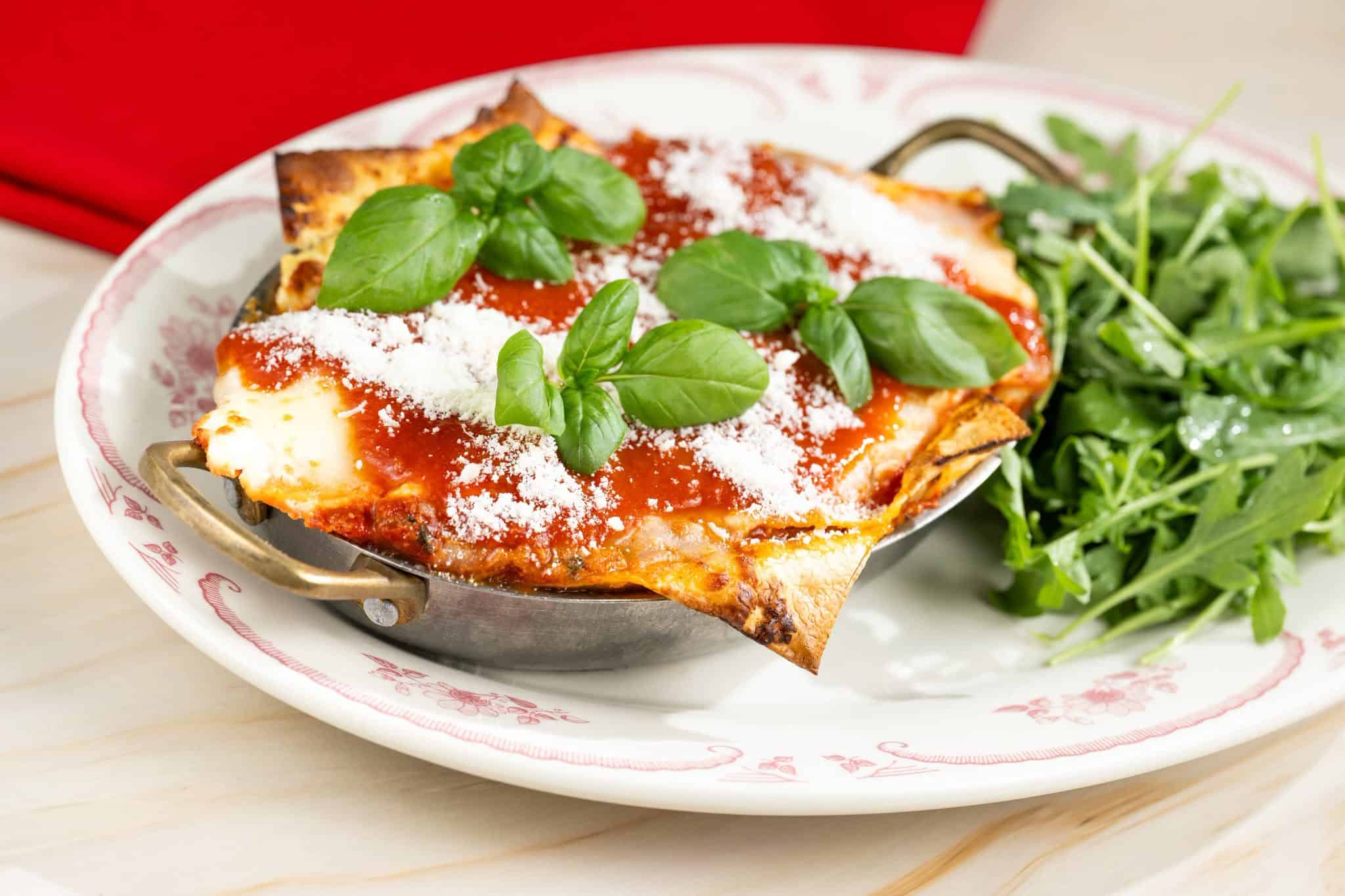 an order of Lasagna alla Bolognese at Tony's Town Square Restaurant Magic Kingdom
