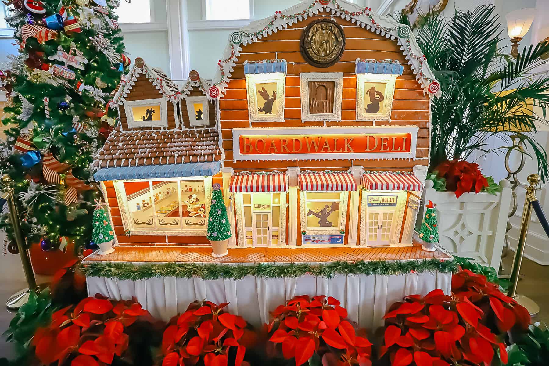 A closeup look at the gingerbread display