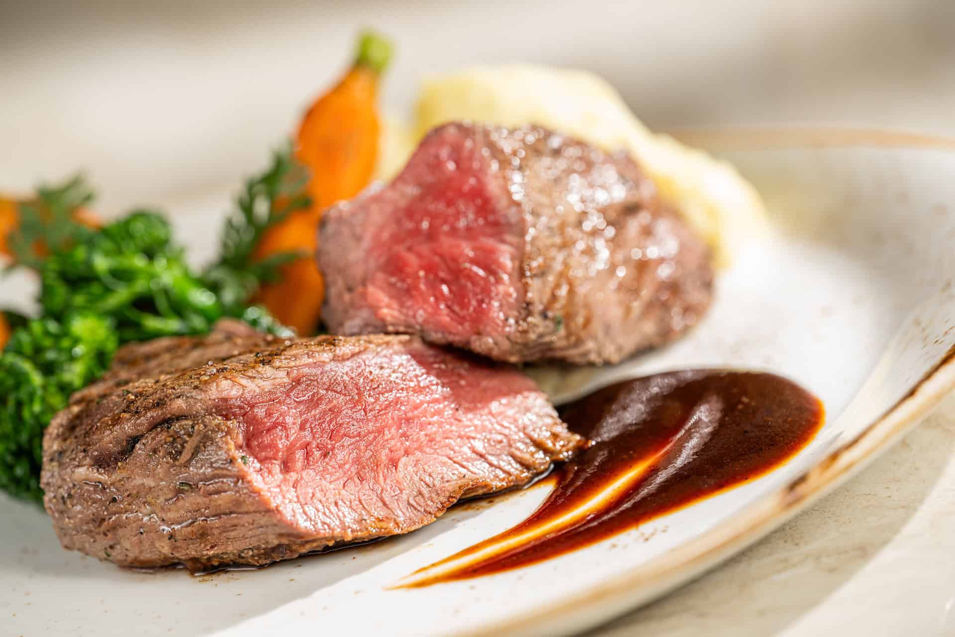 a Char-grilled Butcher's steak Turf Club Bar and Grill