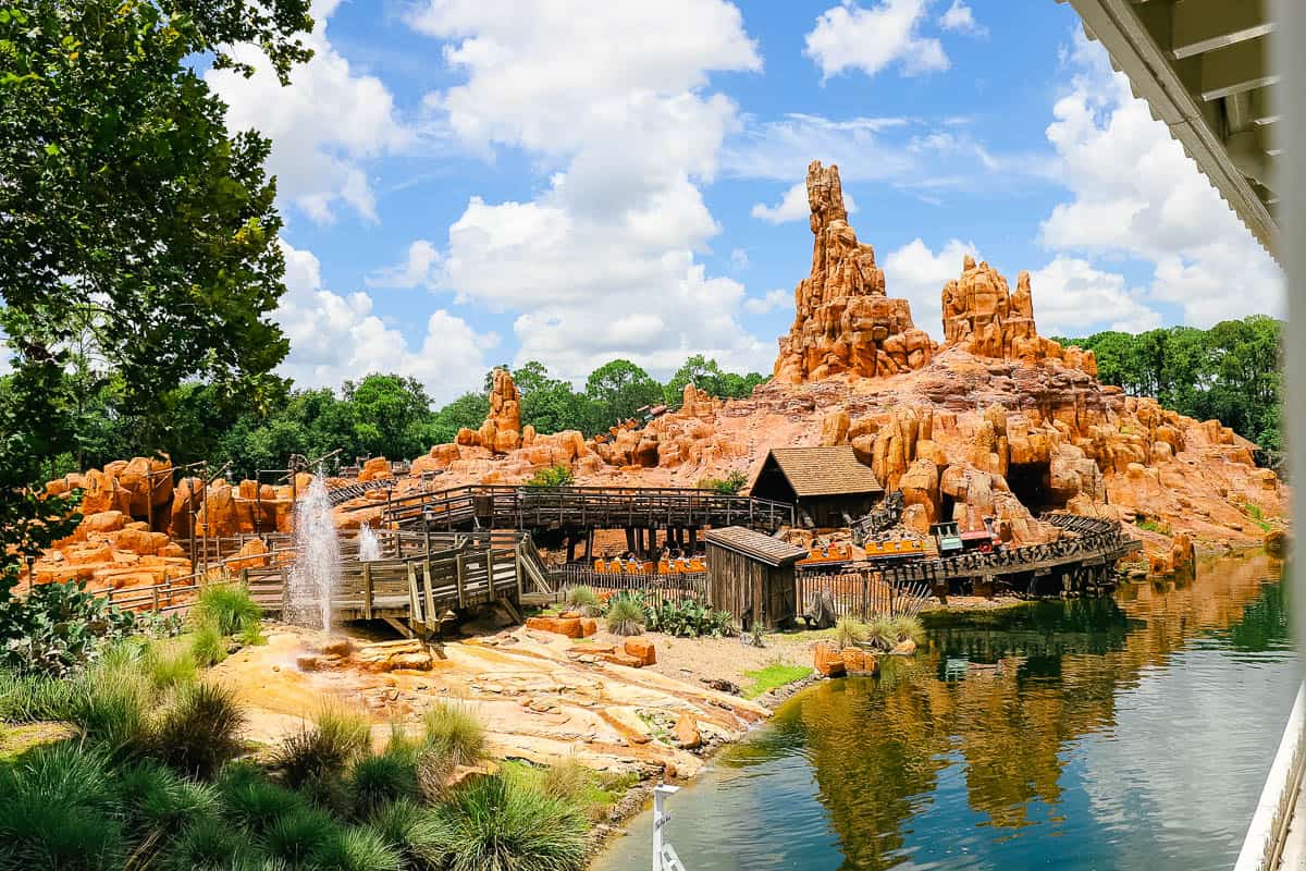 Big Thunder Mountain Railroad as seen from the Liberty Belle 