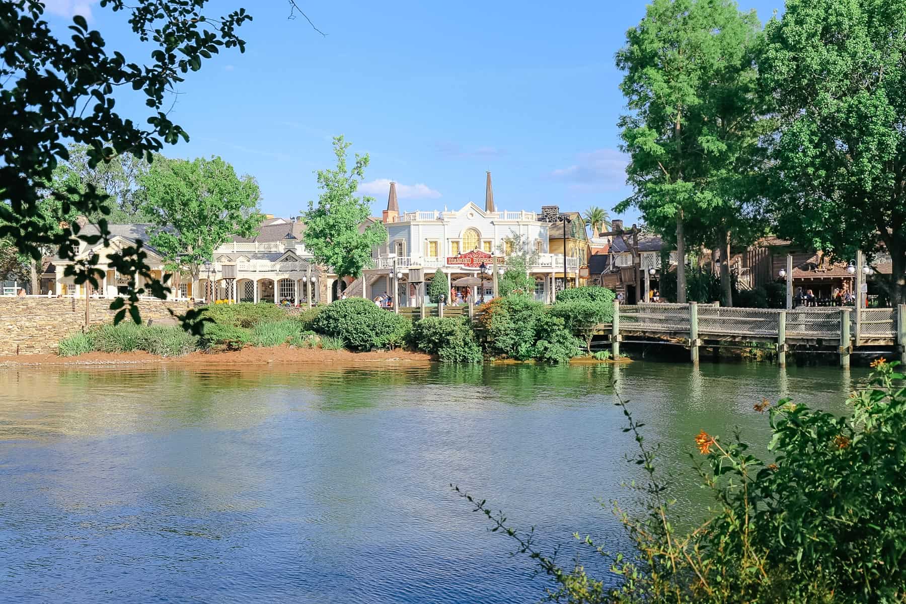 a view to Frontierland from Tom Sawyer Island 