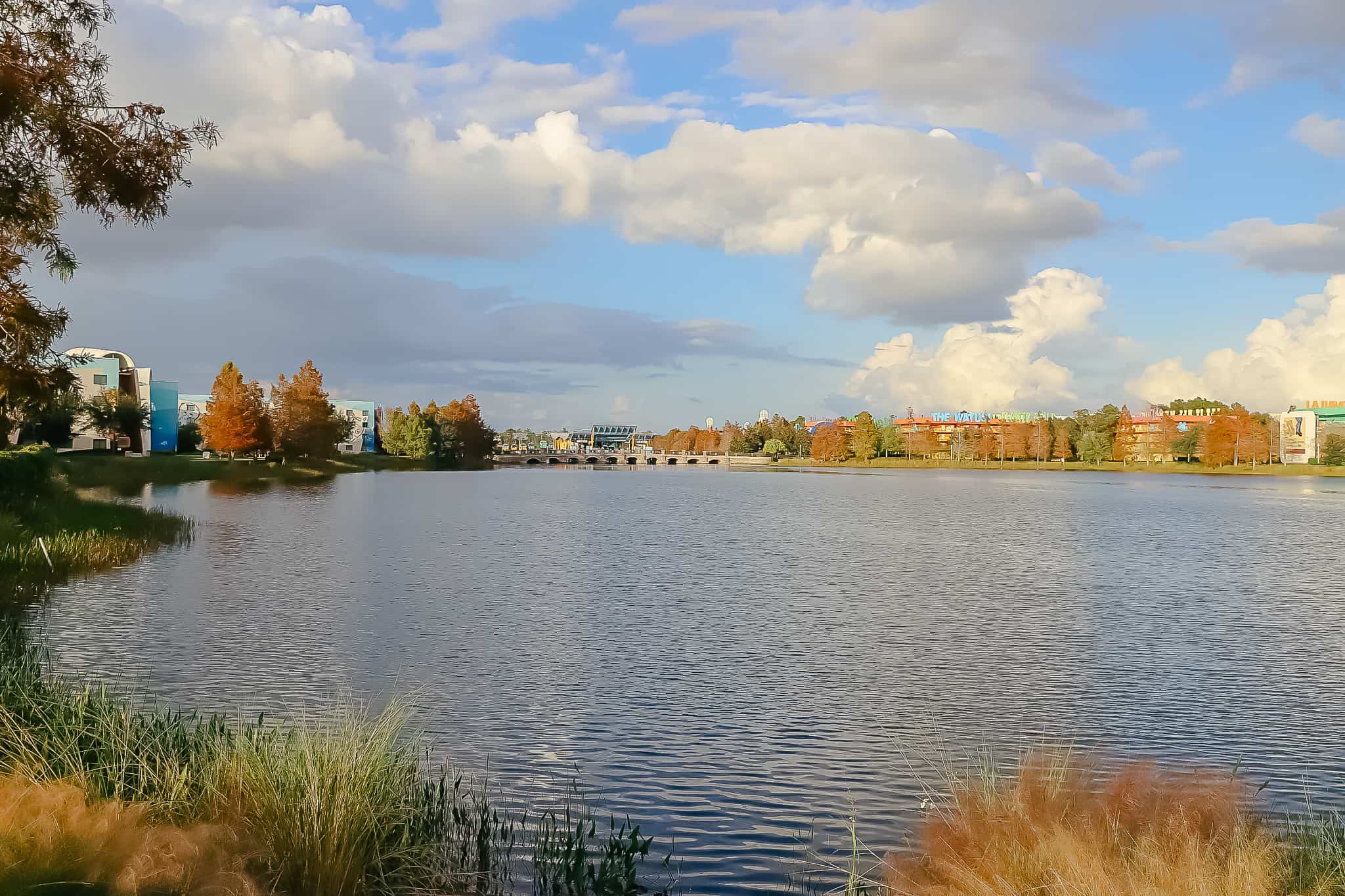 Hourglass Lake as seen from the jogging trail at Art of Animation 