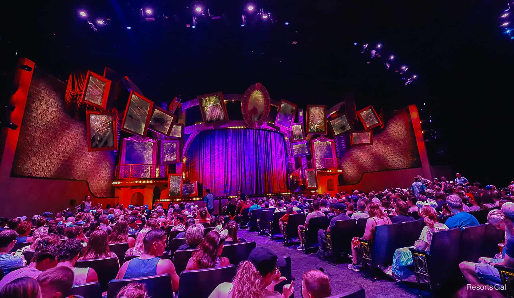 a view of the stage from the back row of Villains Unfairly Ever After