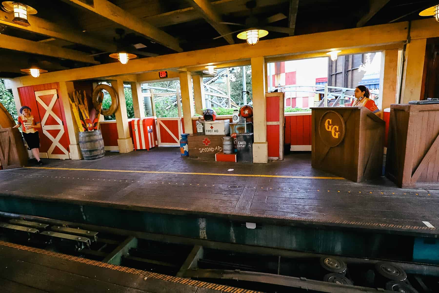 The loading area for The Barnstormer. 