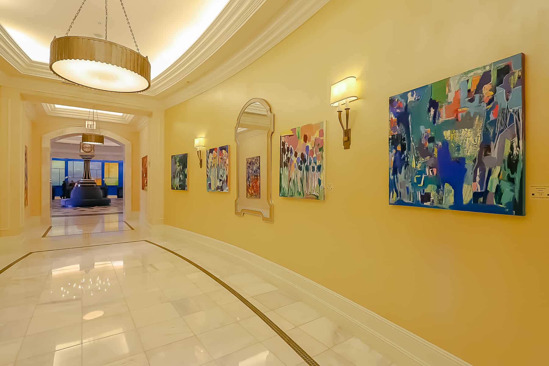art gallery in hall of Orlando Waldorf Astoria 