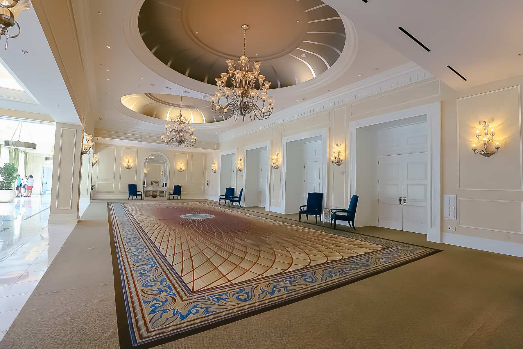 a foyer for one of the Waldorf Astoria Orlando's ballrooms 