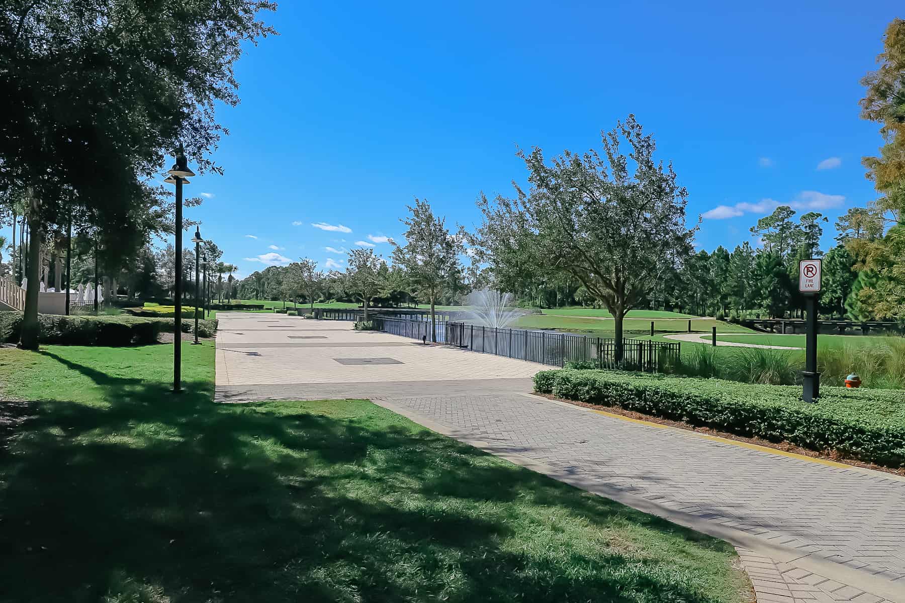 walkway to the back of the Waldorf Astoria Orlando 