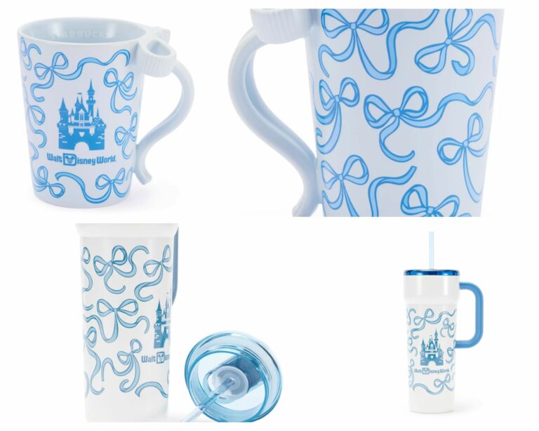 Walt Disney World Tumbler and Mug with Blue Bow collage