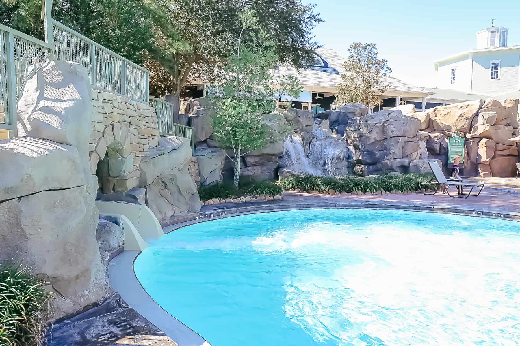 the sand castle water slide at Disney's Old Key West 