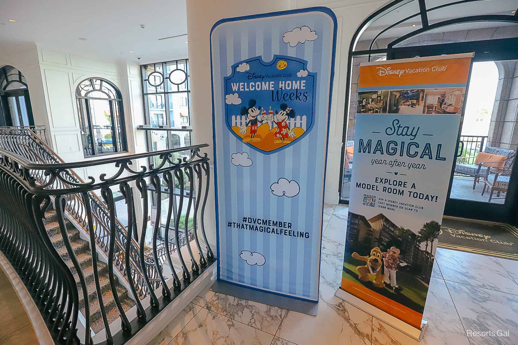 signage for Welcome Home Weeks at Disney Vacation Club