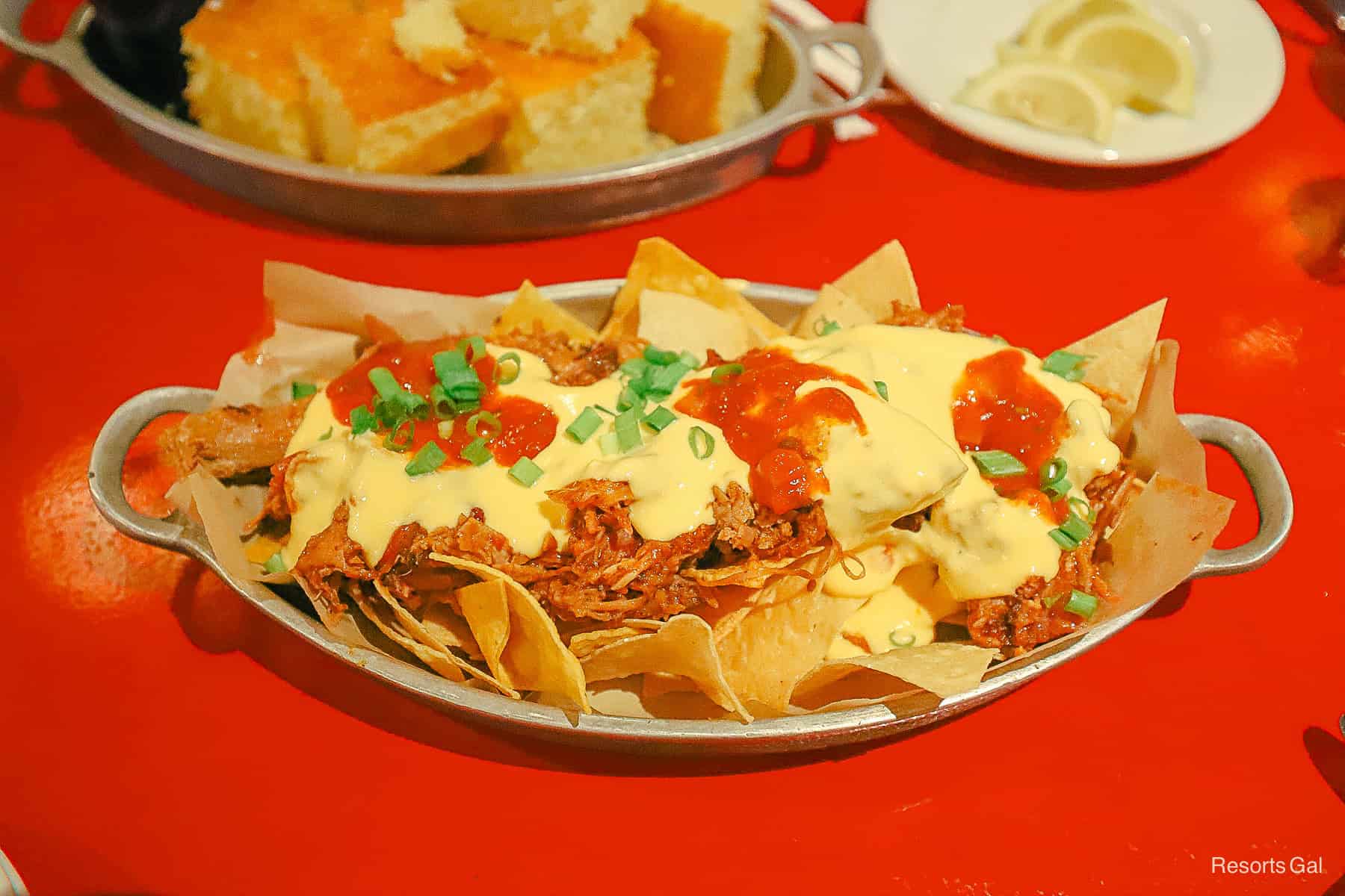 an order of burnt ends nachos from Whispering Canyon Cafe