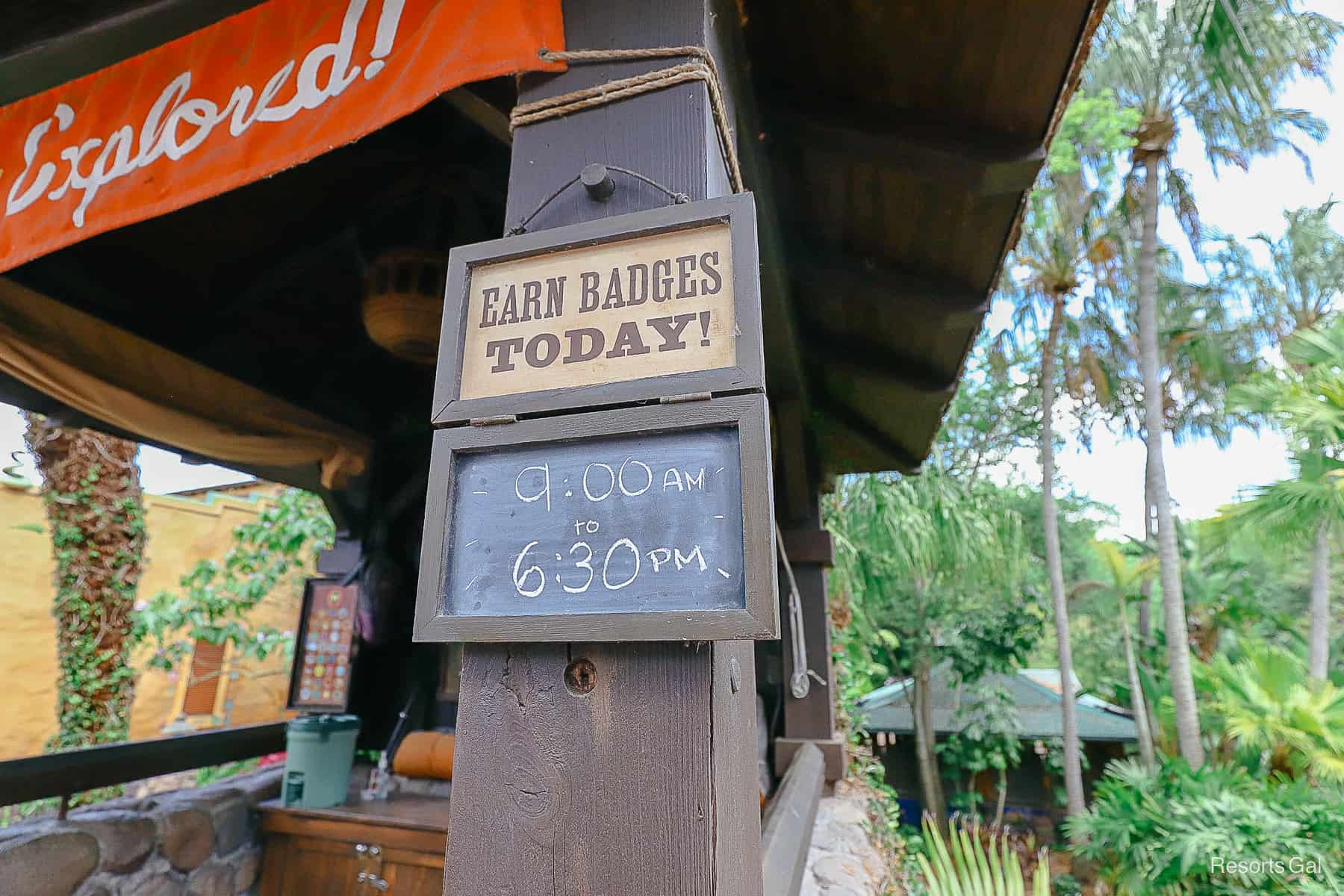 posted hours for the Wilderness Explorer's program 