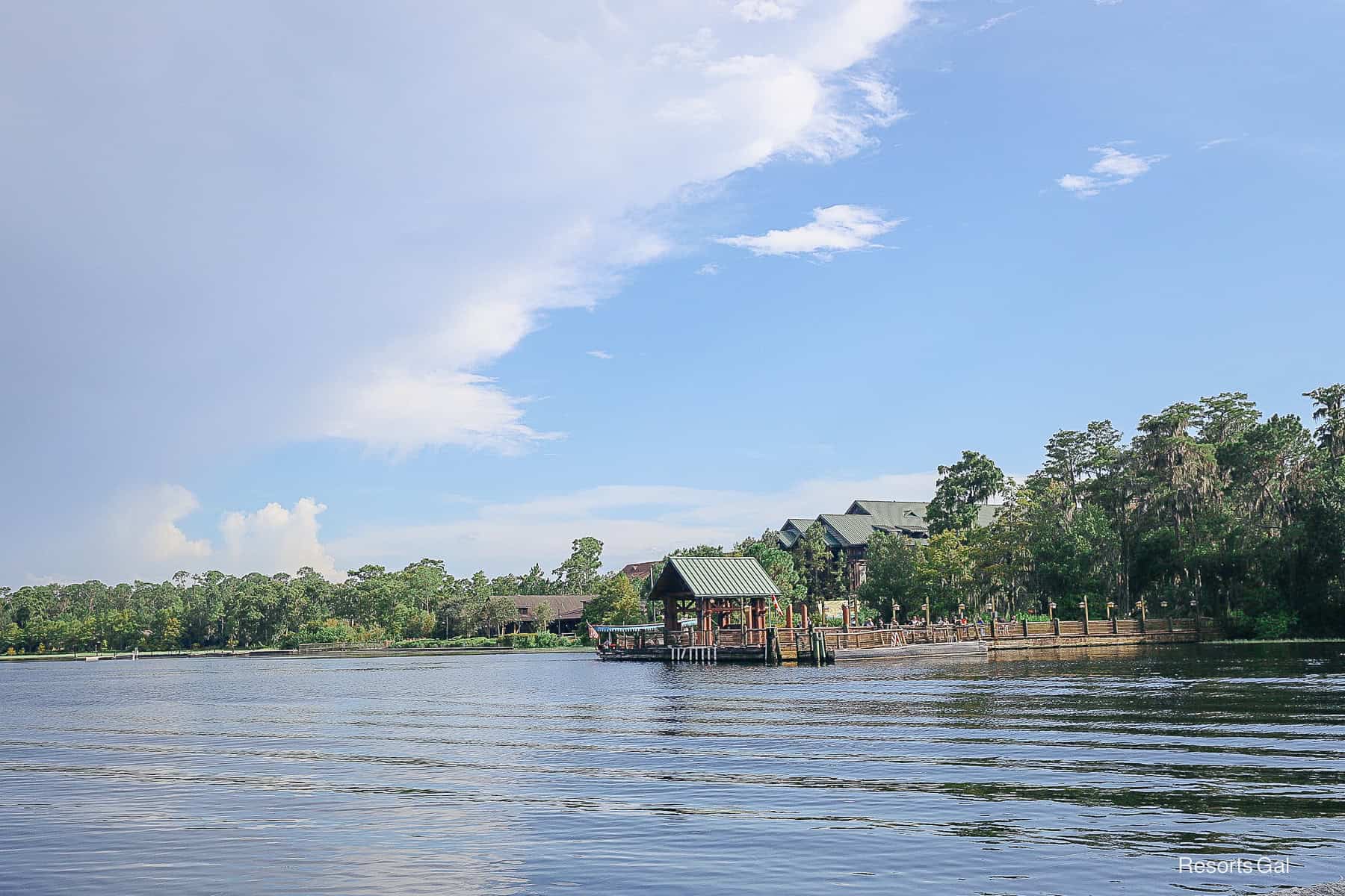 the boat dock of Disney's Wilderness Lodge