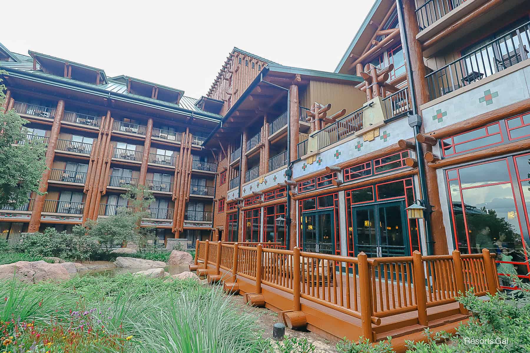 patio and upper deck of the Wilderness Lodge is open