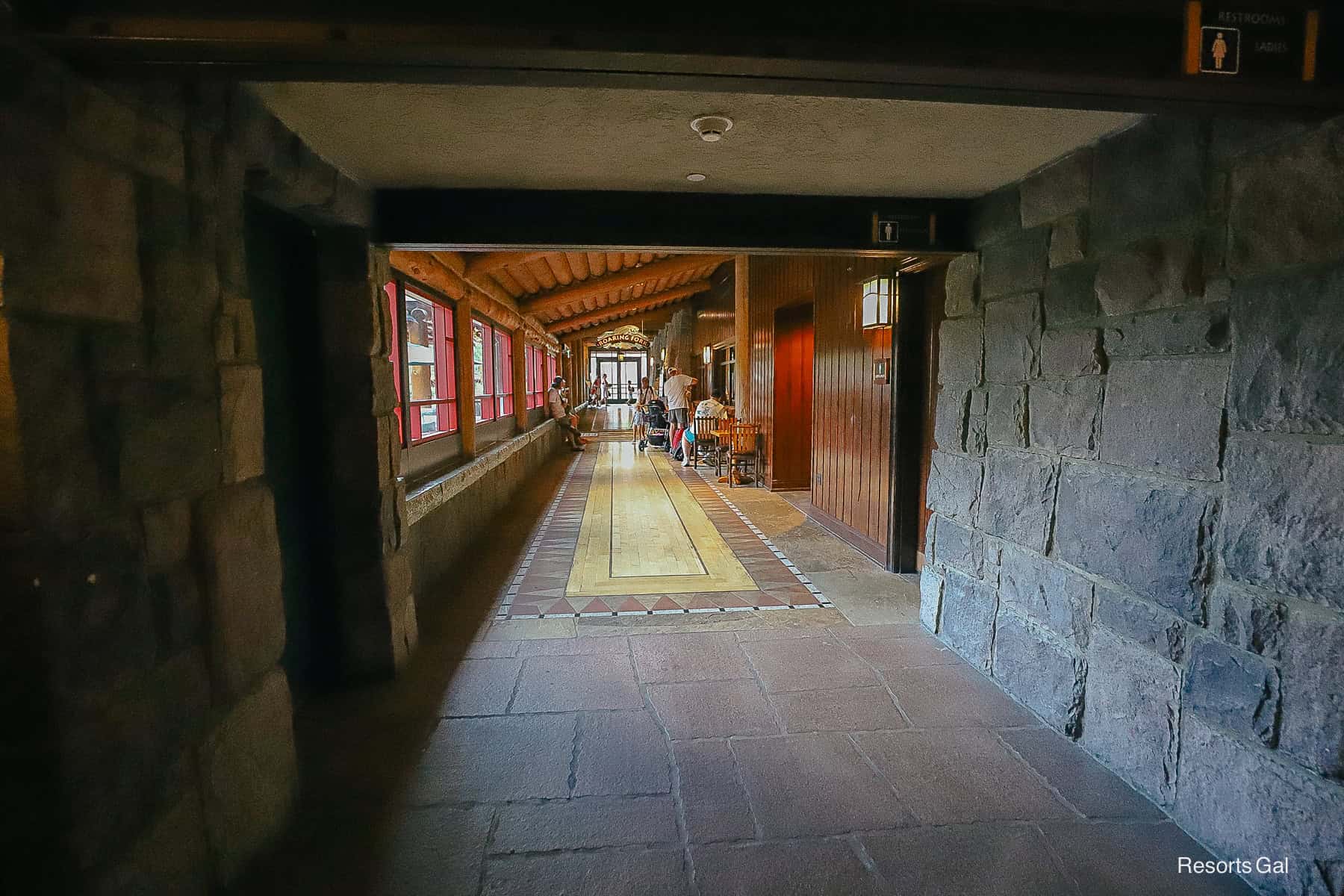 the secondary entrance exits near Roaring Fork