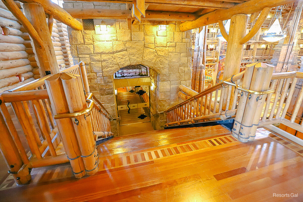 Staircase over the lobby