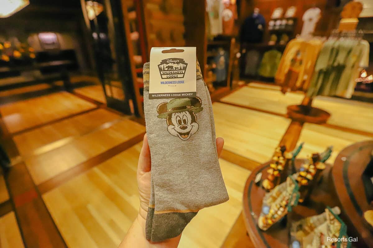 a pair of Wilderness Lodge socks