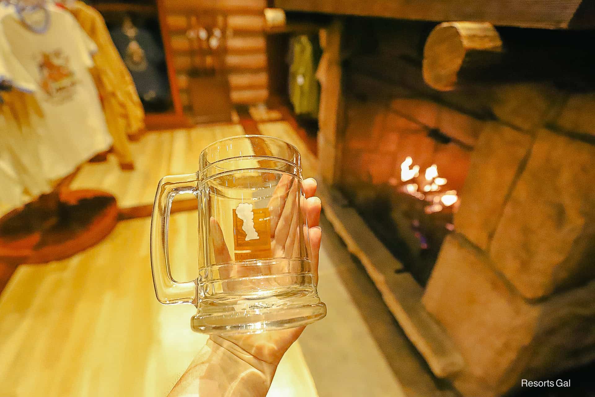 the back of the stein is clear glass