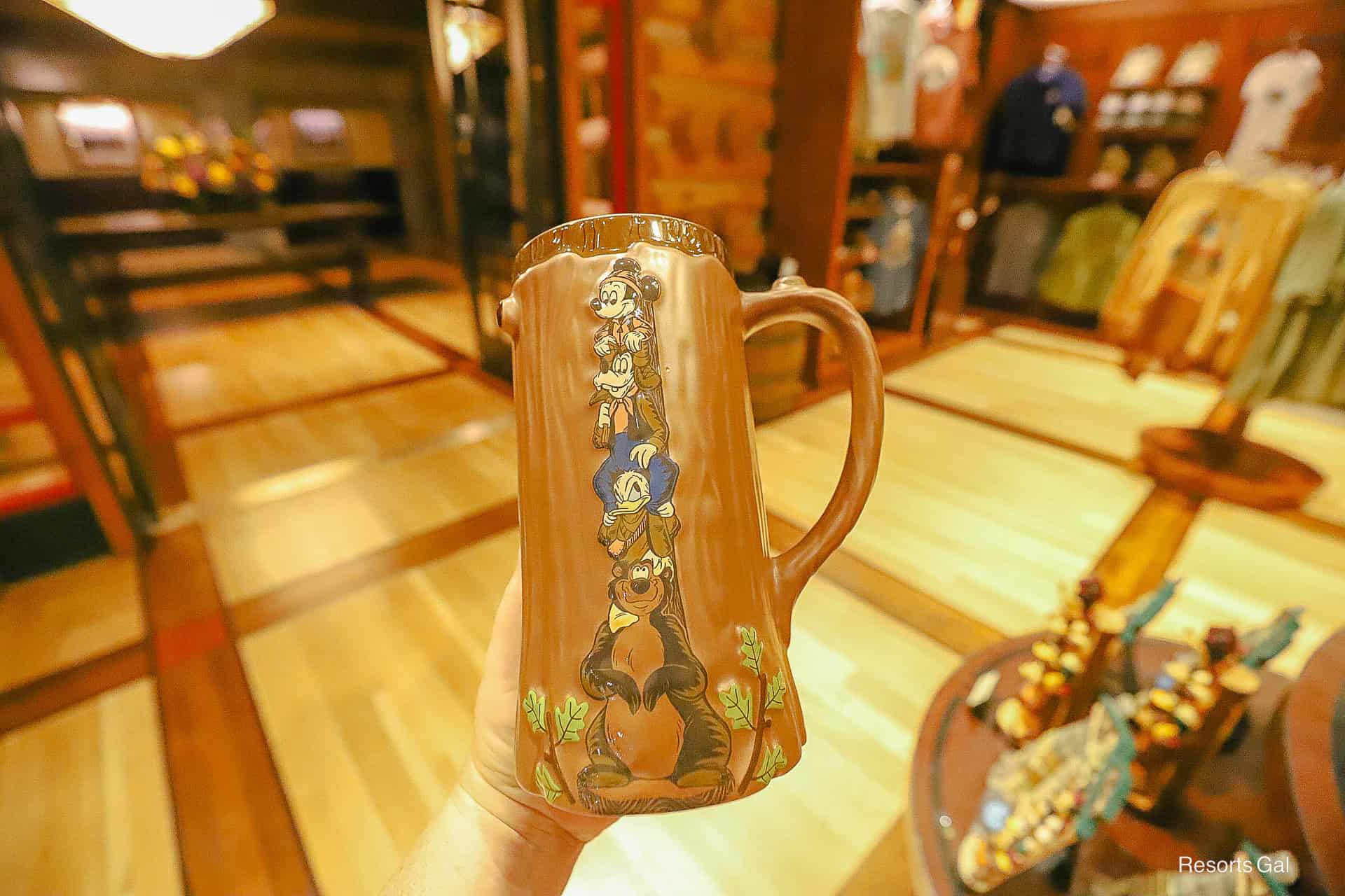 the back of the stein as the Humphrey the Bear totem pole with classic characters
