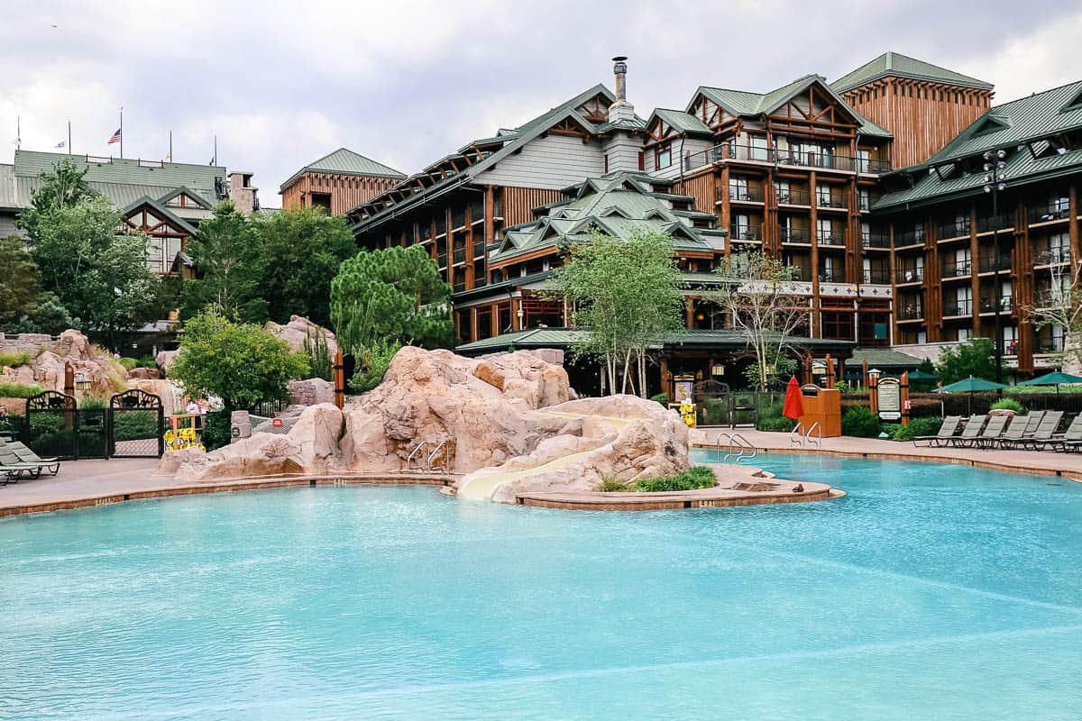 The water slide at Disney's Wilderness Lodge is mild. 