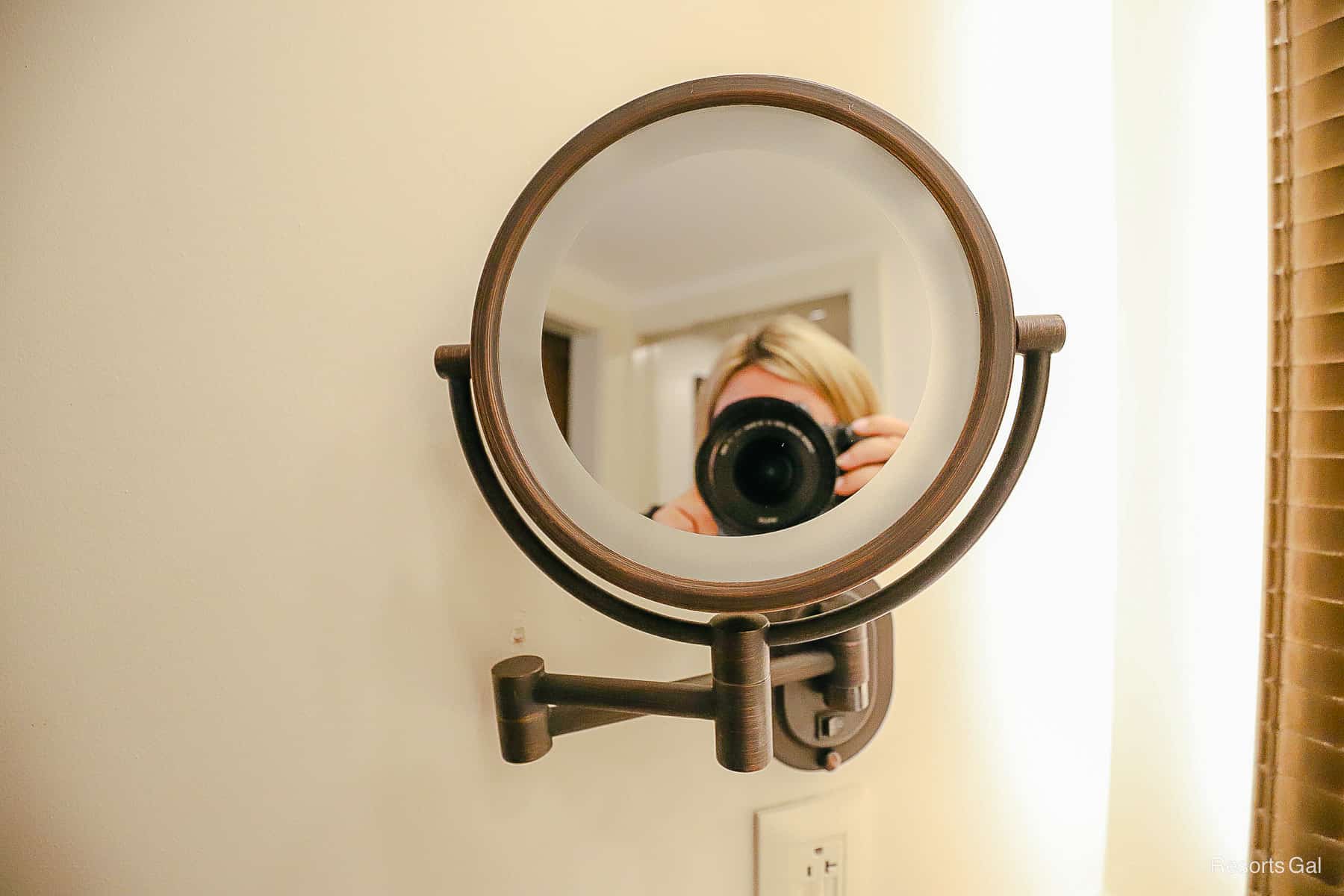 a makeup mirror 