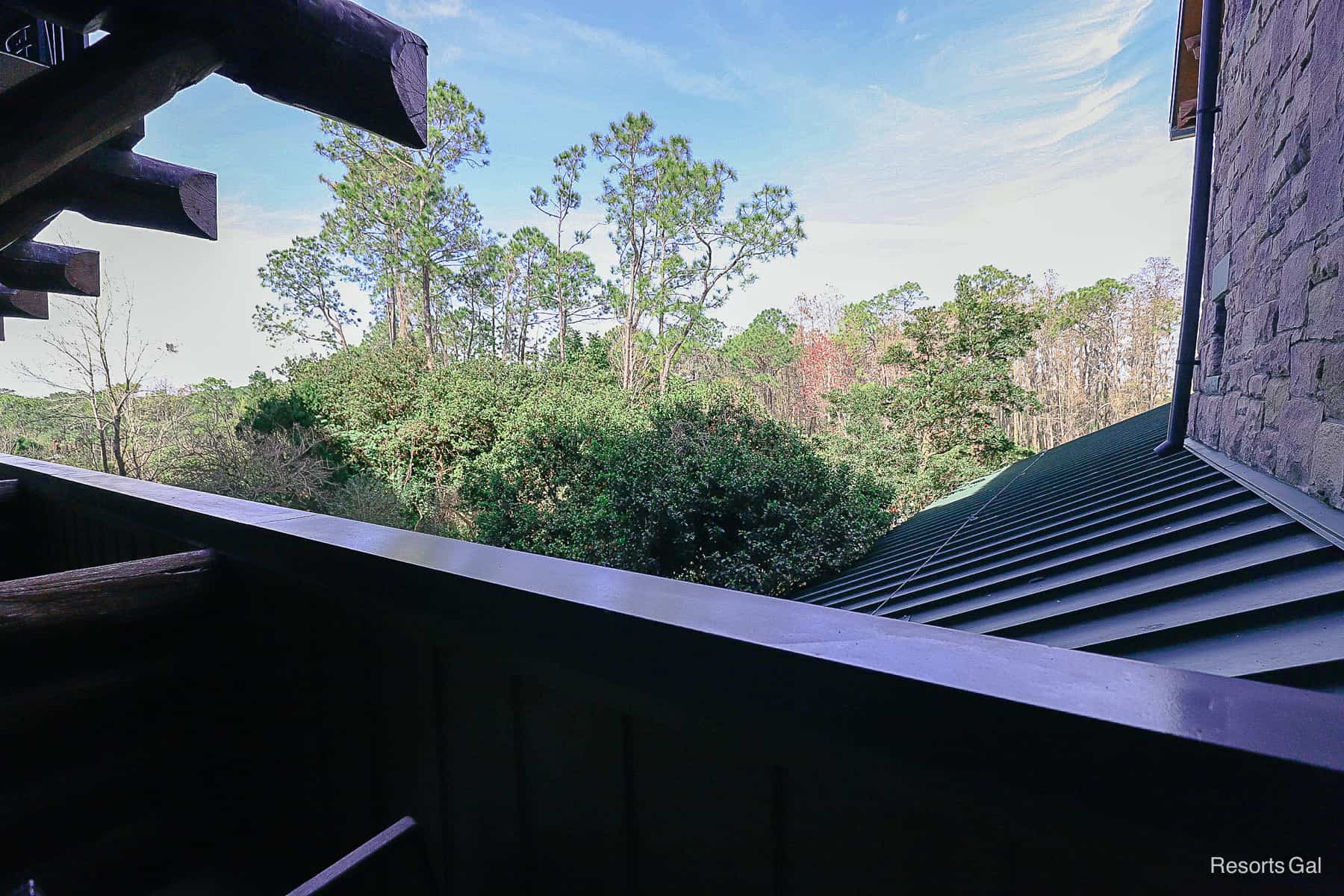 view of the resort from the room (a corner unit)