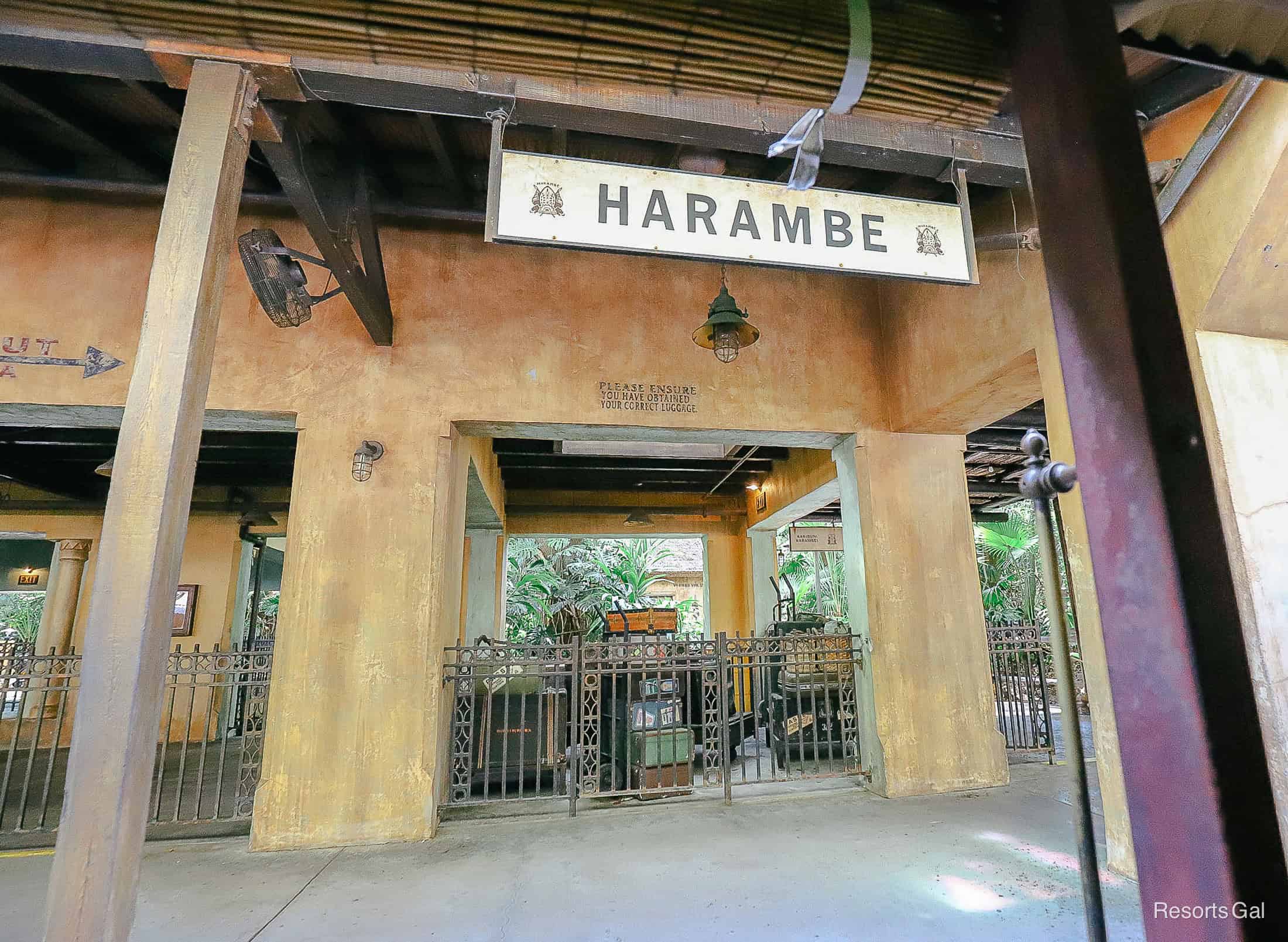 the Harambe Station stop for the Wildlife Express Train at Disney's Animal Kingdom 