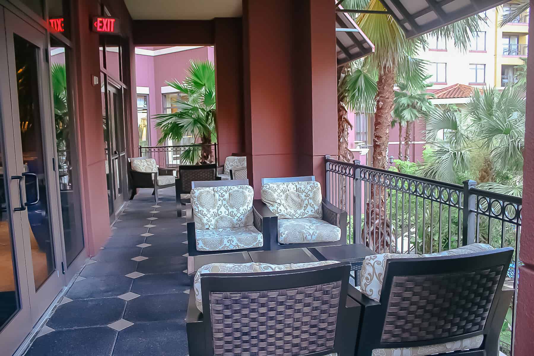 Covered Outdoor Patio at the Wyndham Grand Orlando 