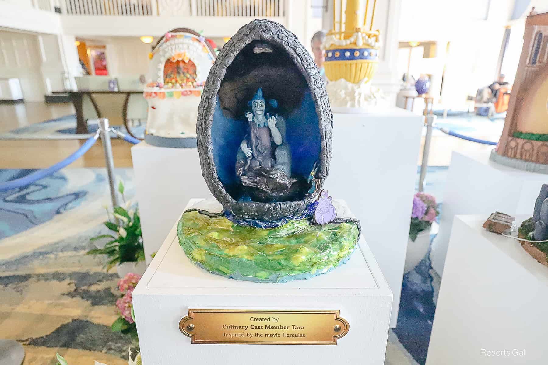 Hades figure inside the Easter Egg 