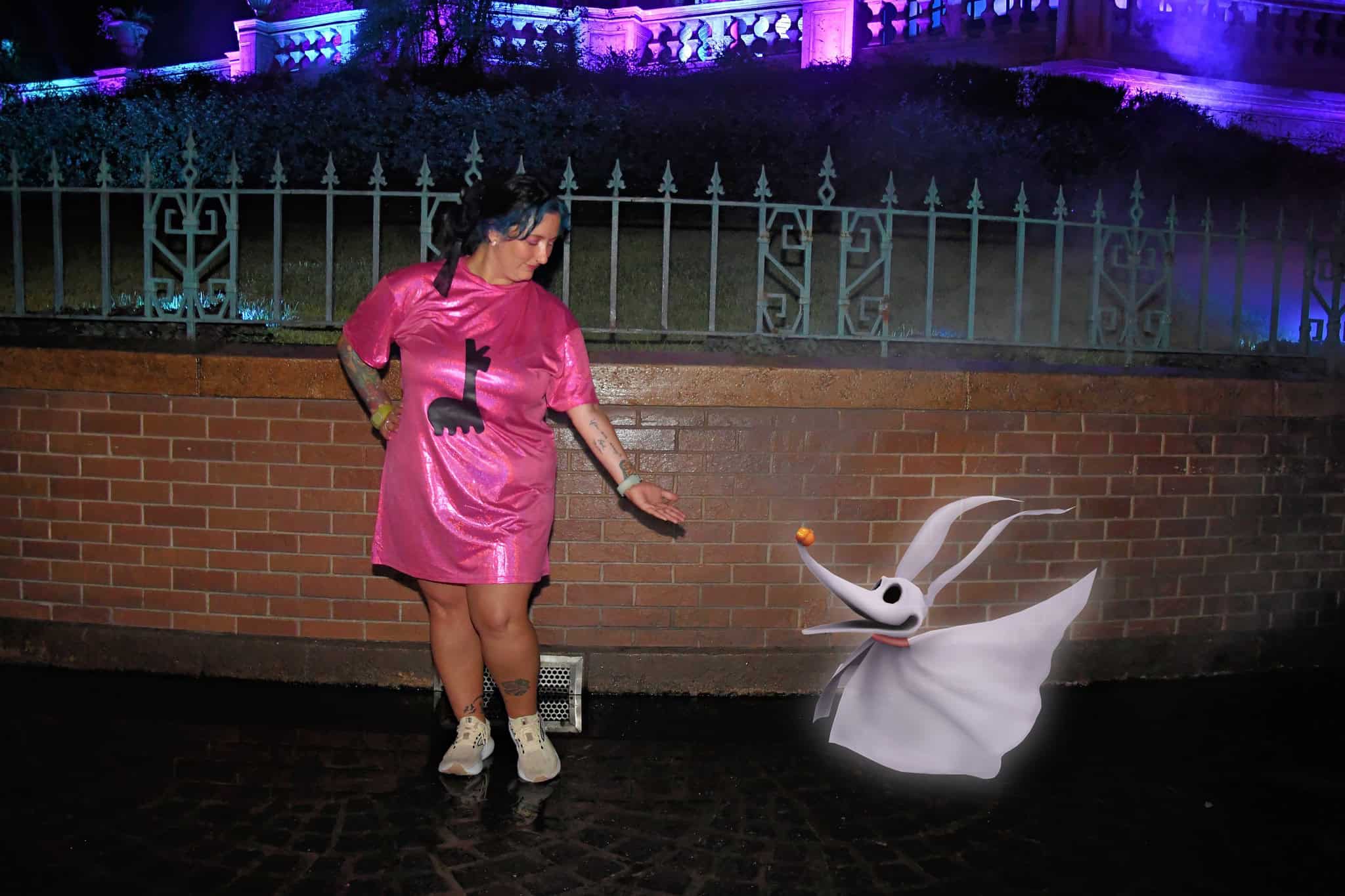 a PhotoPass magic shot with Zero from The Nightmare Before Christmas 
